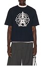 view 1 of 6 Eiffel Tower Design T-shirt in Blue Black