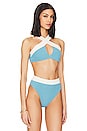 view 3 of 5 Reversible Coco Bikini Top in Electric Blue & Denim