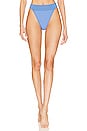 view 1 of 6 Camilia Reversible Bikini Bottom in Azure Scrunch & Azure