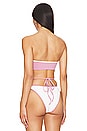 view 5 of 6 Selene Reversible Bikini Top in Azalea & Vanilla
