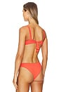 view 4 of 5 Rue Reversible Bikini Top in Scarlet & Oatmilk