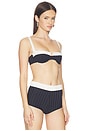 view 3 of 6 Jolene Reversible Bikini Top in Ribbed Onyx