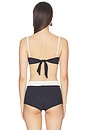 view 4 of 6 Jolene Reversible Bikini Top in Ribbed Onyx
