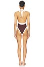 view 4 of 5 MAILLOT DE BAIN 1 PIÈCE ROSIE in Ribbed Espresso & Vanilla