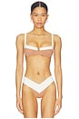 view 2 of 5 Jolene Reversible Bikini Top in Sandstone & Vanilla