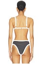 view 4 of 6 Marlow Reversible Bikini Top in Striped Onyx & Onyx