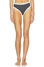 view 1 of 6 Josie Reversible Bikini Bottom in Striped Onyx & Onyx