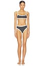view 5 of 6 Josie Reversible Bikini Bottom in Striped Onyx & Onyx
