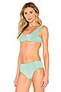 view 3 of 5 Clara Bikini Top in Tiffany & Shell