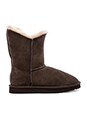 view 1 of 5 Double Halo Short Boot with Fur in Cappuccino