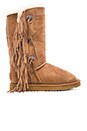 view 1 of 5 Trishka Tall Fringe Boot in Chestnut