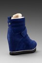 view 4 of 5 Snow Jog Wedge Sneaker with Sheep Wool in Sapphire
