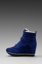 view 5 of 5 Snow Jog Wedge Sneaker with Sheep Wool in Sapphire