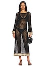 view 1 of 3 The Madonna Lily Caftan in Black Crochet