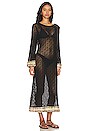 view 2 of 3 The Madonna Lily Caftan in Black Crochet