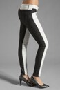 view 2 of 6 Jean Skinny Colorblock en White/Black in White & Black