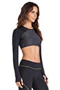 view 2 of 6 Levitate Crop Top in Shadow & Black