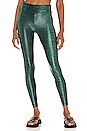 view 1 of 4 Lustrous High Rise Legging in Duffle Green Caiman
