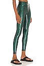 view 2 of 4 Lustrous High Rise Legging in Duffle Green Caiman