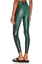 view 3 of 4 Lustrous High Rise Legging in Duffle Green Caiman
