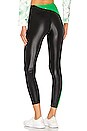 view 3 of 4 Chase High Rise Infinity Legging in Black & Emerald