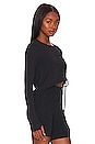 view 2 of 4 Zina Cropped Long Sleeve Top in Black