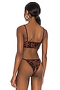 view 4 of 5 Gal Reversible Bikini Top in Brown Cheetara & Black