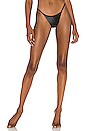 view 2 of 5 Kyra Reversible Blackout Bikini Bottom in Pompano Orange & Black