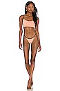 view 5 of 5 Kyra Reversible Blackout Bikini Bottom in Pompano Orange & Black