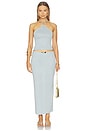 view 5 of 6 FALDA MAXI MINA in Blue Knit