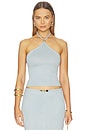 view 1 of 4 Dekota Halter Top in Blue Knit