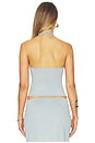view 3 of 4 Dekota Halter Top in Blue Knit