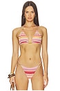 view 1 of 5 Beverly Bikini Top in Rouge Stripe