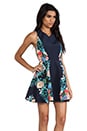 view 3 of 5 Second Chance Dress in Botanical Navy Print