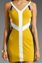 view 3 of 5 Two Words Body Dress in Mustard/Navy/Ivory in Mustard & Navy & Ivory