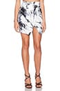 view 1 of 4 JUPE COURTE ASYMÉTRIQUE JUST LIKE ME in Marble Print