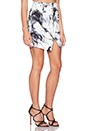 view 2 of 4 JUPE COURTE ASYMÉTRIQUE JUST LIKE ME in Marble Print