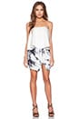 view 4 of 4 JUPE COURTE ASYMÉTRIQUE JUST LIKE ME in Marble Print