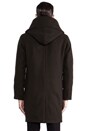view 4 of 8 Beaumer Hooded Shawl Collar Overcoat in Dark Olive