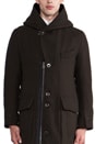 view 5 of 8 Beaumer Hooded Shawl Collar Overcoat in Dark Olive