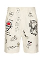 view 1 of 7 x Monitaly Tattoo Shorts in Khadi