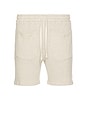 view 1 of 5 Striped Knit Shorts in Egret