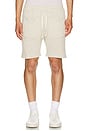 view 4 of 5 Striped Knit Shorts in Egret