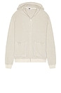 view 1 of 4 Striped Zip Hoodie in Egret