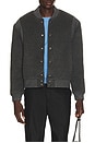 view 1 of 4 Wool Rib Varsity Jacket in Storm Gray