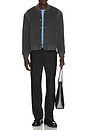 view 4 of 4 Wool Rib Varsity Jacket in Storm Gray