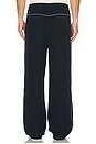 view 3 of 5 PANTALON FORME JOGGING PIPING in Dark Navy