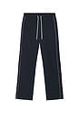 view 5 of 5 PANTALON FORME JOGGING PIPING in Dark Navy