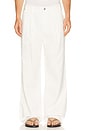 view 1 of 5 Single Pleated Trouser in White