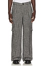 view 1 of 6 Eco Herringbone Cargo Pant in Black